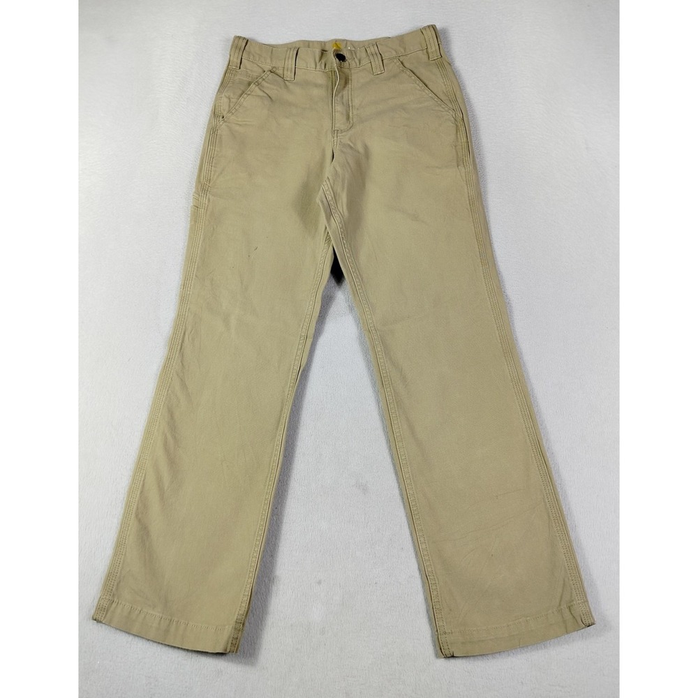 Carhartt Carpenter Pants Mens 30 Beige Relaxed Fit Stretch Canvas Workwear
